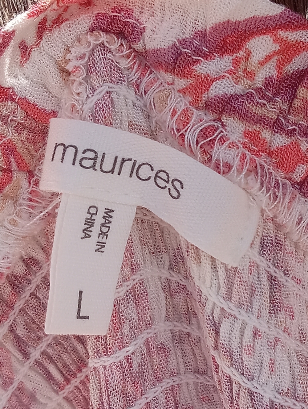 NWOT Maurices Paisley Smocked Mini Dress, Pink/White Combo, L - Picture 6 of 7